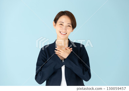 Female business portrait peace of mind Female business portrait peace of mind 130059457