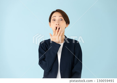 Woman business portrait surprised 130059491