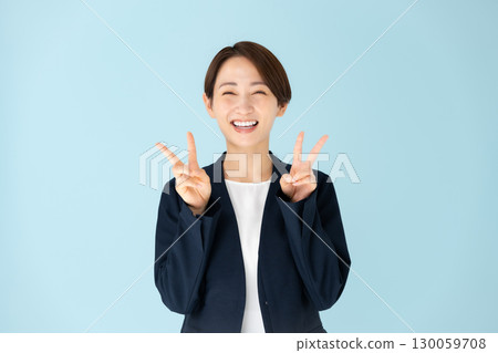 Woman Business Portrait Peace 130059708