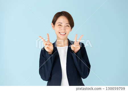 Woman Business Portrait Peace 130059709