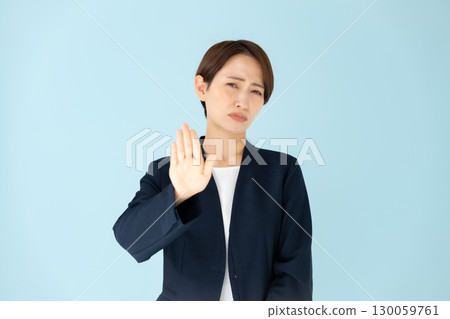 Female business portrait refusal 130059761