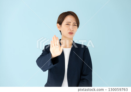 Female business portrait refusal 130059763