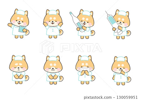 Brown Shiba Inu Nurse Pose Set 1 Brown Shiba Inu Nurse Pose Set 1 130059951