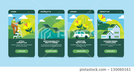 Modern Flat Design for Environmental Protection App 130060161