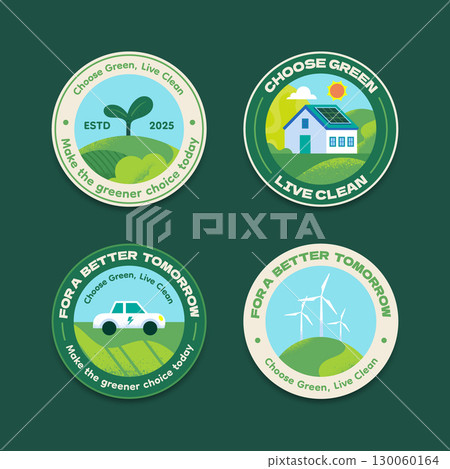 Natural and Organic Lifestyle Labels Flat Collection 130060164