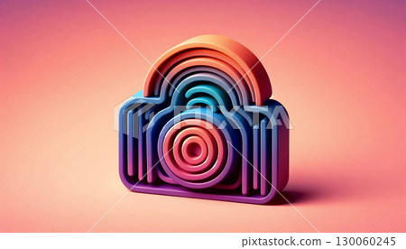 A neumorphic Instagram icon, AI generated image 130060245