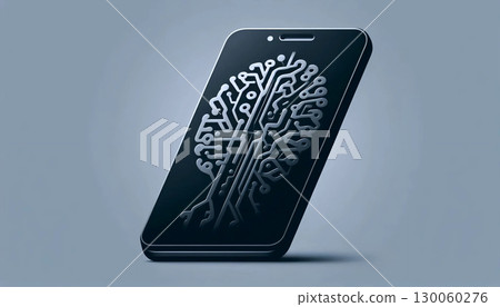 A neumorphic smartphone icon, AI generated image 130060276