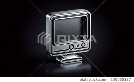 A neumorphic laptop icon, AI generated image 130060527