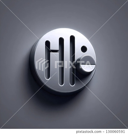 A neumorphic volume slider icon, AI generated image 130060591