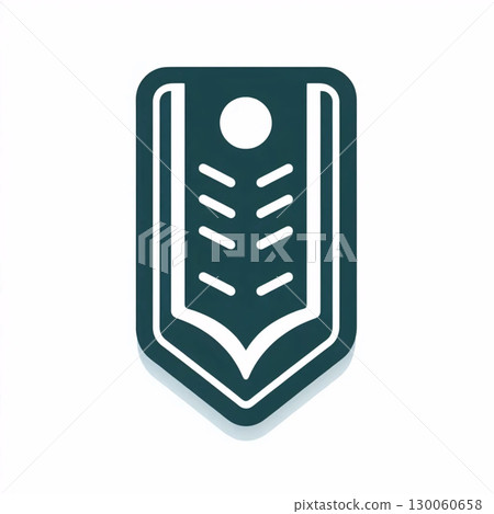 A neumorphic bookmark icon, AI generated image A neumorphic bookmark icon, AI generated image 130060658