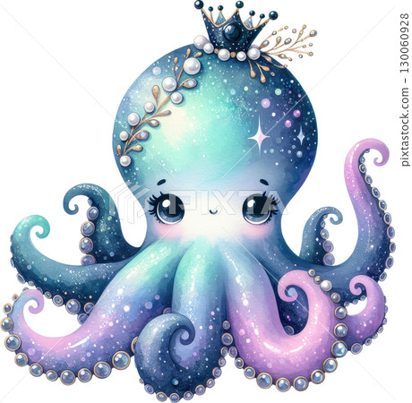 Octopus in a Cosmic Underwater Realm 130060928