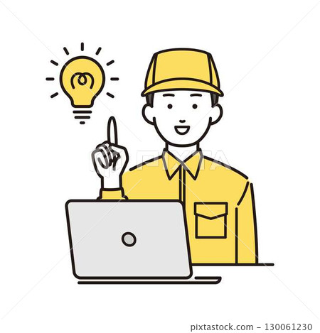 Inspirational work clothes man illustration 130061230