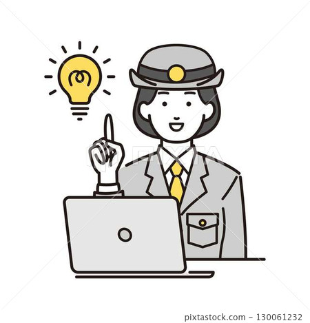 鼓舞人心的警察插圖 130061232