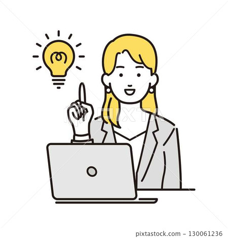 Inspirational businesswoman illustration 130061236