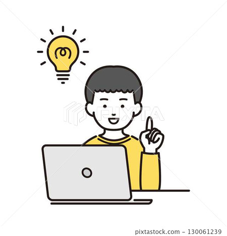 Inspirational boy illustration 130061239