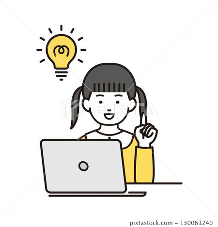 Inspirational girl illustration Inspirational girl illustration 130061240