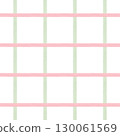 Pink and green stripes seamless pattern watercolor. Hand drawn isolated lines illustration. Pastel background with delicate texture and gentle brush strokes for textile, wrapping paper, wallpaper. 130061569