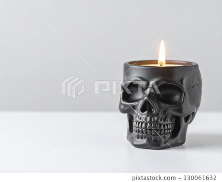 萬聖節燭台插畫(骷髏,哥德式) 萬聖節燭台插畫(骷髏,哥德式) 130061632
