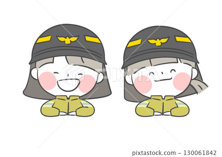 A drawing of firefighter children character 130061842