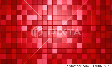 AI圖像：紅色馬賽克瓷磚背景素材 130061894