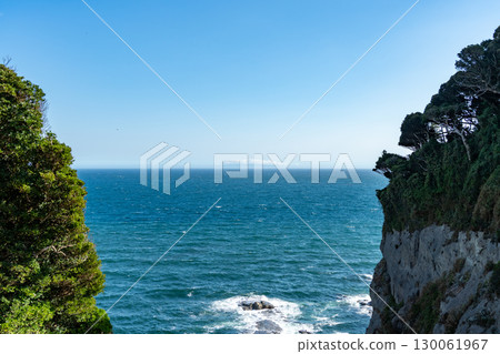 View of the ocean from a cliff View of the ocean from a cliff 130061967