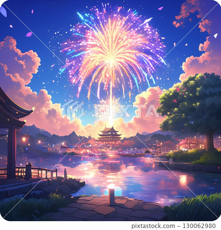 煙火與寺廟和神社 130062980