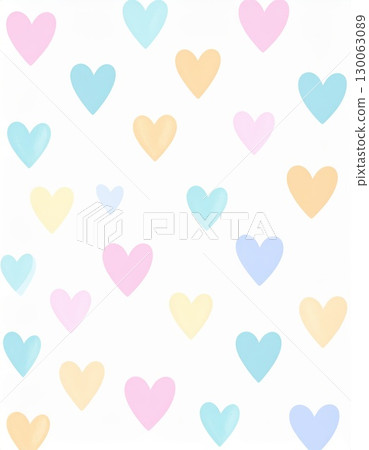 AI Image: Colorful heart pattern background material 130063089