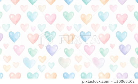 AI Image: Colorful heart pattern background material AI Image: Colorful heart pattern background material 130063102