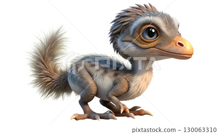 Velociraptor isolated on transparent PNG background 130063310