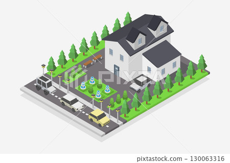 Isometric house Isometric house 130063316