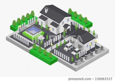 Isometric house 130063317