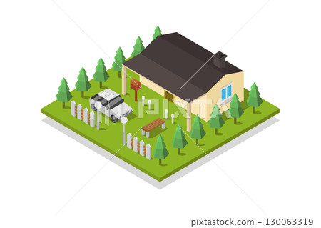 Isometric house 130063319