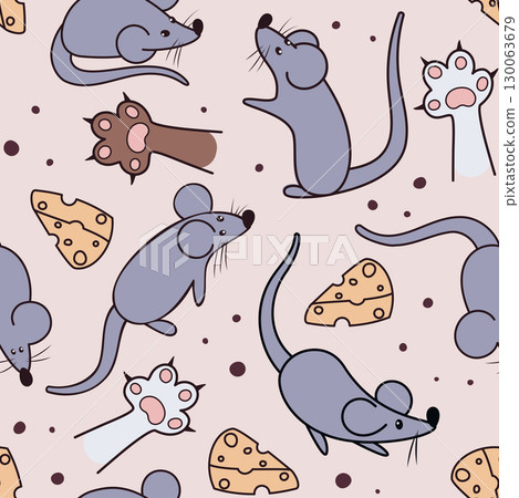 cute mice pattern cute mice pattern 130063679