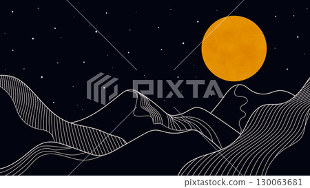 mountain night landscape mountain night landscape 130063681