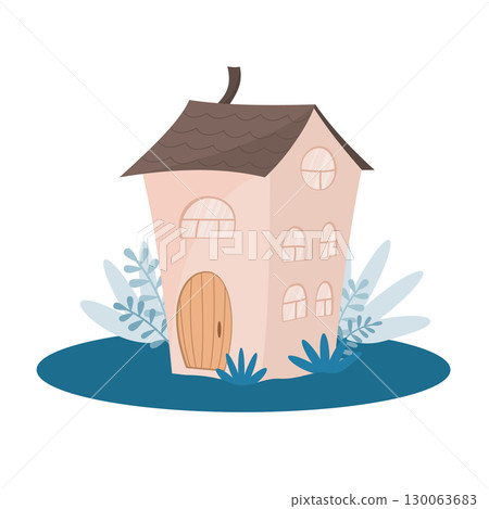 cartoon pink house cartoon pink house 130063683