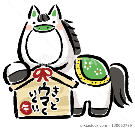單人用馬面賀年卡素材繪馬（牌位）～一定會大受歡迎！ ！ 130063789
