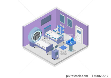 Isometric hospital room 130063837