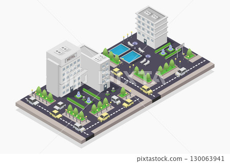 Isometric hotel 130063941