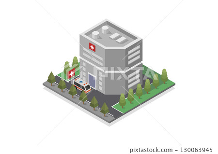 Isometric hospital 130063945