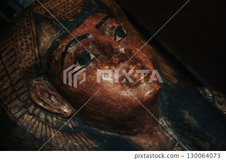 Ancient Egyptian Painted Wooden Coffin Lid Taikashet - Lady Of The House. Tomb Ancient Egyptian Painted Wooden Coffin Lid Taikashet - Lady Of The House. Tomb 130064073