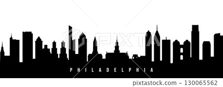 Vector silhouette illustration of Philadelphia City Vector silhouette illustration of Philadelphia City 130065562
