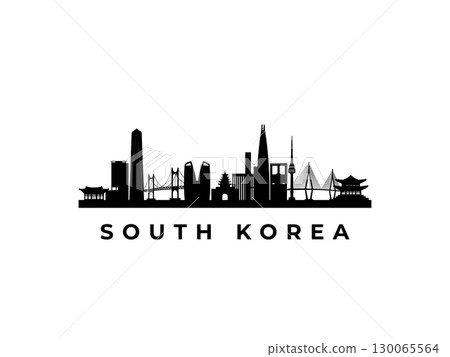 Vector South Korea skyline.  130065564