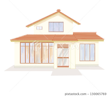 鄉村房屋的彩色插圖 鄉村房屋的彩色插圖 130065769