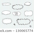 Hand drawn vector speech bubbles set 130065774