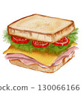 Sandwich with tomato and cheese 130066166