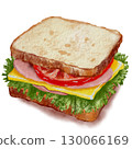 Sandwich with tomato and cheese 130066169