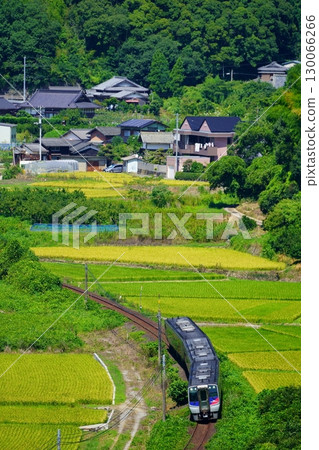 宇和海特快列車穿梭於四國的山村之中 宇和海特快列車穿梭於四國的山村之中 130066266