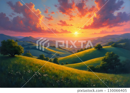 sunrise in the mountains 130066405