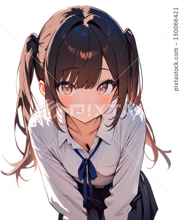 兒時朋友女孩身體前傾的插圖 130066421