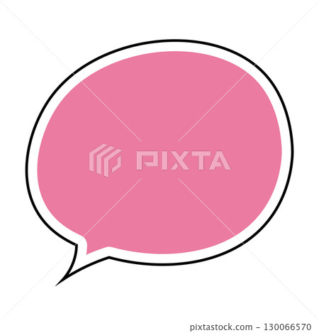 Simple speech bubble illustration on white background Simple speech bubble illustration on white background 130066570
